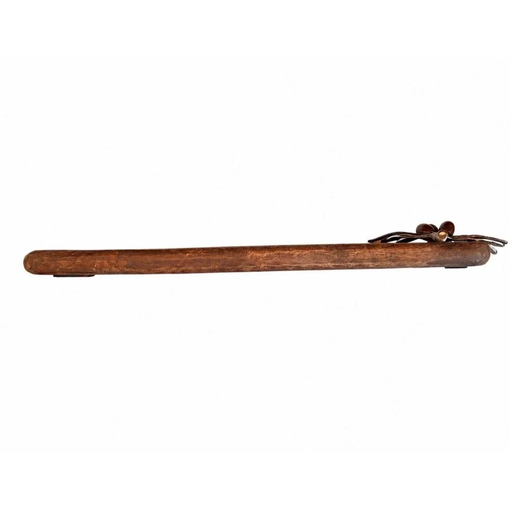 Mud Pie Mango Wood Serving Board Metal Leaves & Olives Design